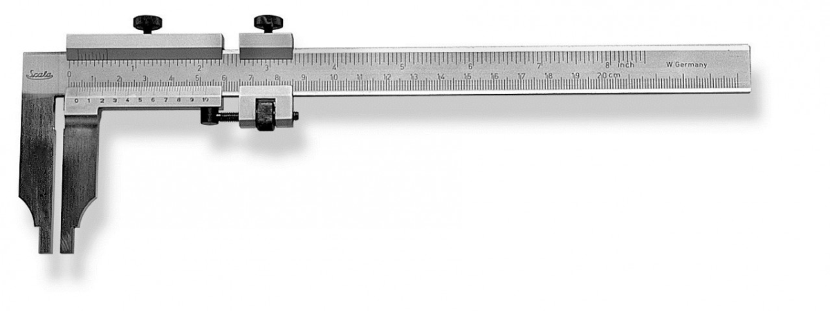 Pied à coulisse numérique avec rouleau et surfaces de mesure de 45 mm de  long